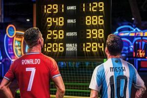 最伟大对决！433对比梅罗数据：C罗948球258助，梅西886球398助