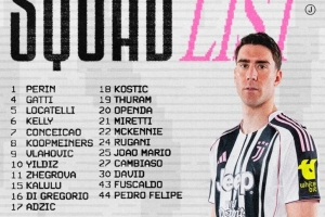 尤文意甲对拉齐奥名单：伊尔迪兹领衔，DV9、小孔塞桑在列