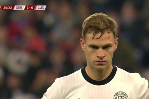 格纳布里造红点套餐！基米希主罚稳稳命中！德国2-0领先卢森堡！